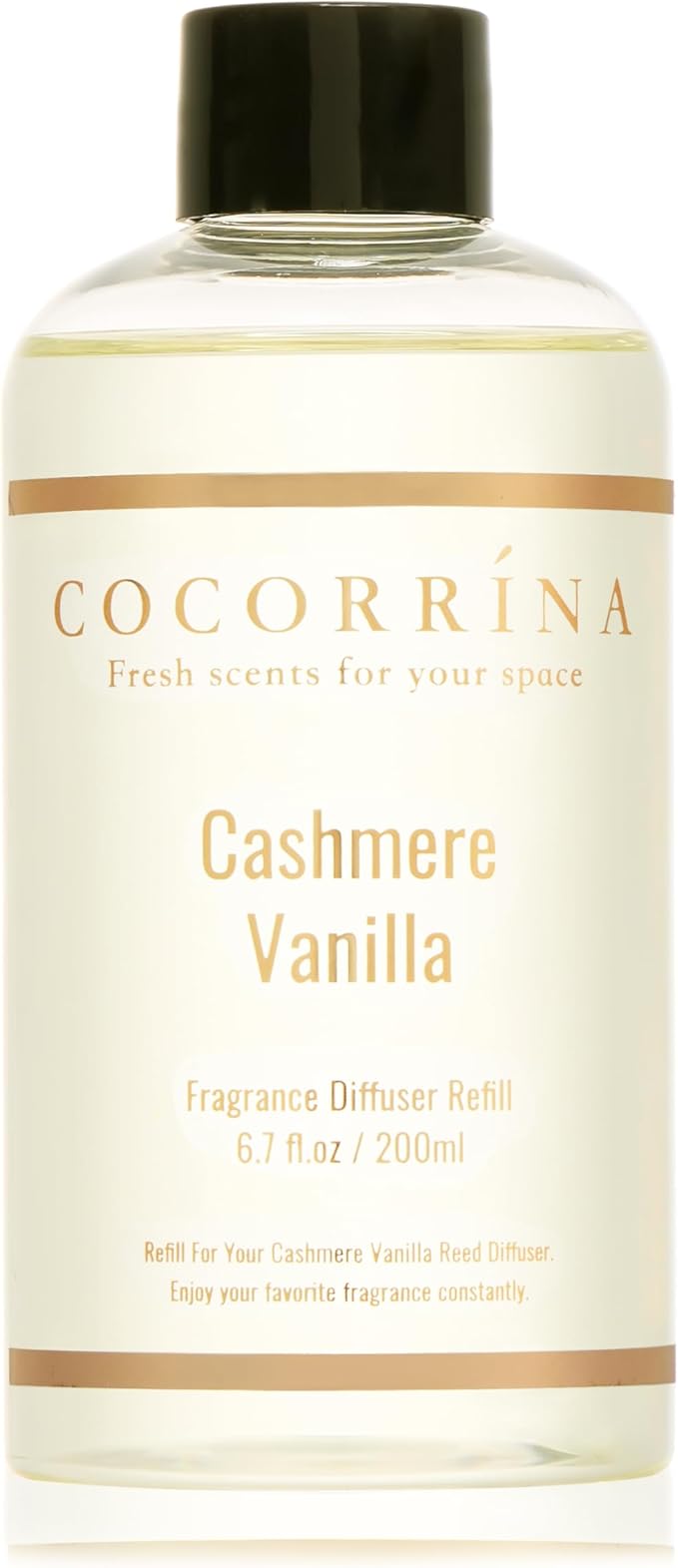 Reed Diffuser Refill - Cashmere Vanilla 6.7 Fl.oz Reed Diffuser Refill with 8 Sticks
