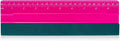 FOSHIO Professional Squeegee for Vinyl, Decals, Sticker Paper, Wallpaper, Window Film, Craft, Suede Felt Squeegee Smoothing Tool with Ruler, Pink (10 inches)