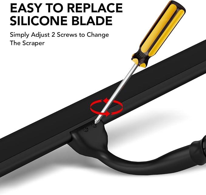 Shower Squeegee for Glass Doors, Telescopic Squeegee for Window Cleaning | 15-51" Shower Squeegee with Long Handle, Extendable Window Cleaner Tool for Tile Walls, Sliding Door, Floor, Car Windshield