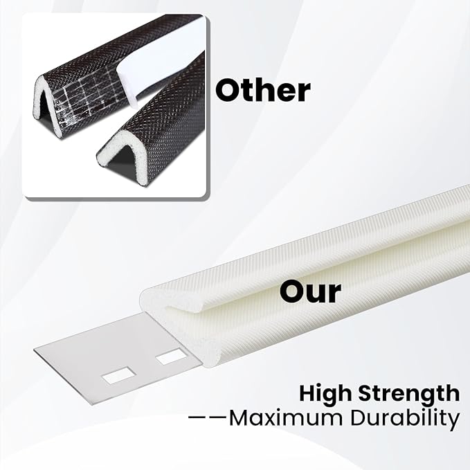 V Shape Foam Weather Stripping Door Frame Seal Strip 33FT Brown, Draft Stopper, Insulation Winter, Weatherstripping, Gap Sealing, Soundproofing, Self-Adhesive Used for Exterior Front Door Side
