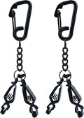 KUNN Glove Clip Stainless Steel Carabiner with Double-End Alligator Clip for Work Gloves, Glove Holder for Wall Mount