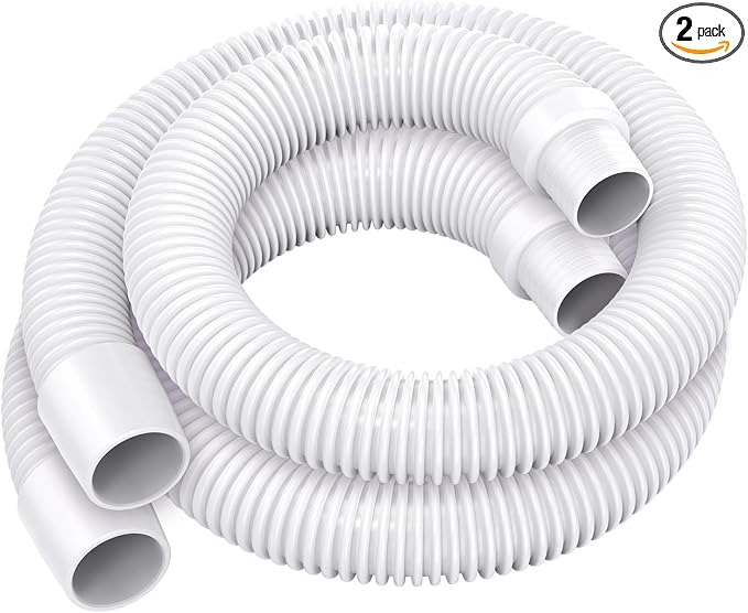 Universal Pool Vacuum Hose 48" Long Fit for Kreepy Krauly, Baracuda G3/G4, Hayward Navigator, Pool Vac Ultra and Most Automatic Pool Vacuum Cleaners, Swimming Pool Cleaner Suction Hose, 2 Pack