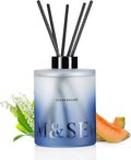 M&SENSE Reed Diffuser Set, Ocean Escape, 17 oz Natural Essential Oil | Non-Toxic Organic, Long-Lasting Fragrance, Ideal for Living Room, Bathroom, Gifts for Women