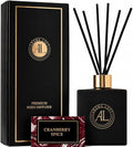 Black Reed Diffusers for Home | Premium Long-Lasting Fragrance Diffuser | Reed Diffuser Sticks in Oil Set | Smells Good in Bathroom & Office | Black, Spice Fragrance Oils Scent (5 oz)