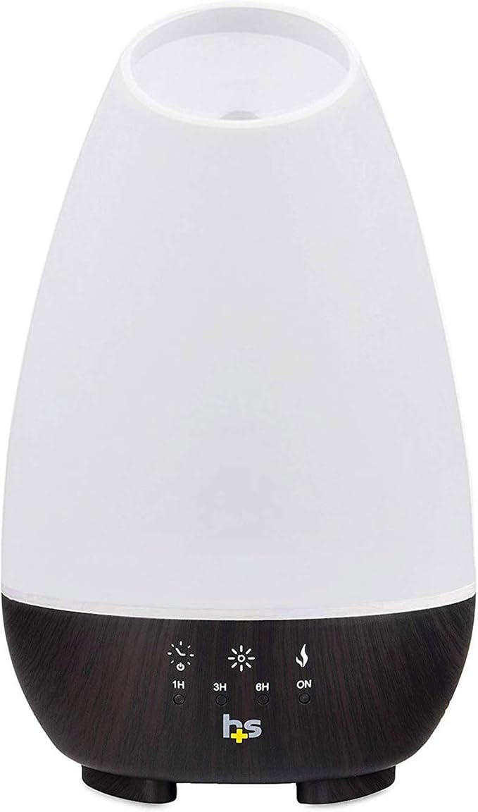 HealthSmart Essential Oil Diffuser, 500ML, Large Room Coverage | Adjustable Timer | Multiple Mist Modes | 7 LED Colors | Pack of 2