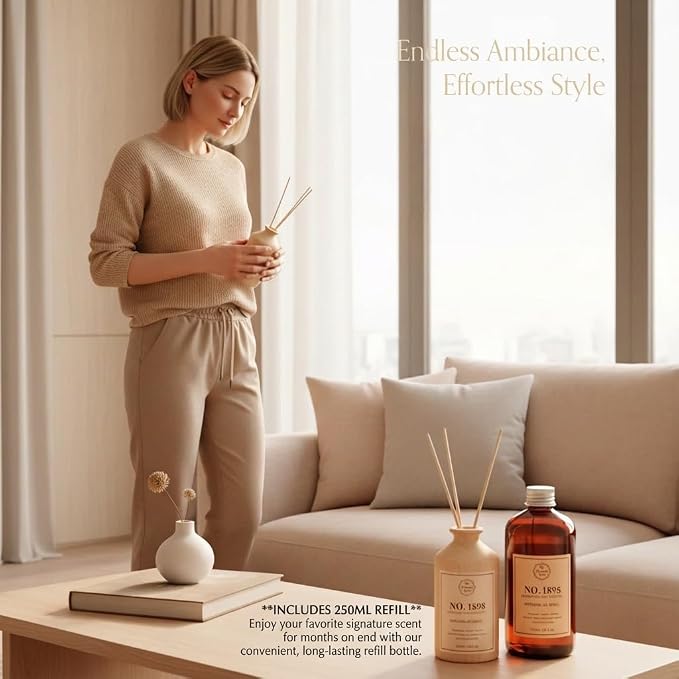 No. 1898 Diffuser Oil Refill Inspired by Ritz Carlton | Luxury Hotel Collection Refill for Reed diffusers, Room Sprays, Humidifier,Aroma Diffusers