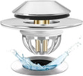 Anlige Bathtub Drain Stopper,Pop Up Tub Stopper Bottom with Drain Hair Catcher,Bathtub Plug and Cover with Strainer,Universal for 1.45 to 1.8in Drain Hole,Replaces Lift & Turn, Tip-Toe or Trip Lever