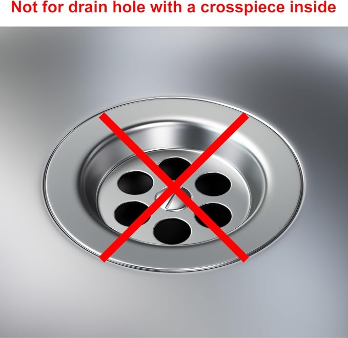 uxcell 2 Pack Shower Drain Strainer, 3.1" x 2.5" Stainless Steel Floor Drain Strainer Deep Sink Hair Catcher for Kitchen Bathroom Balcony Floor Drain, Fit Hole Size from 1.57" to 2.36"