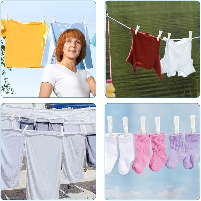 Beach Towel Clip,6 PCS Large Cloth Pins, Quilt Drying Clip, Plastic Clothespins, Strong Grip Holder to Dry Laundry on Clothesline and Hanging Rack