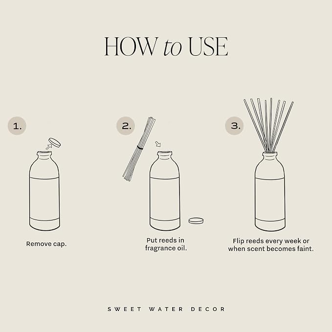 Sweet Water Decor Pumpkin Spice Reed Diffuser Set - Pumpkin, Cloves, Cinnamon, and Vanilla Fall Scented Diffusers - Scent Diffusers for Home, Long Lasting Fragrance, Made in the USA