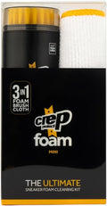 Crep Protect Foam Mini Shoe Cleaner - On the Go Sneaker Cleaning Foam with Built In Brush & Microfiber Cloth - Quick & Travel Size Cleaner