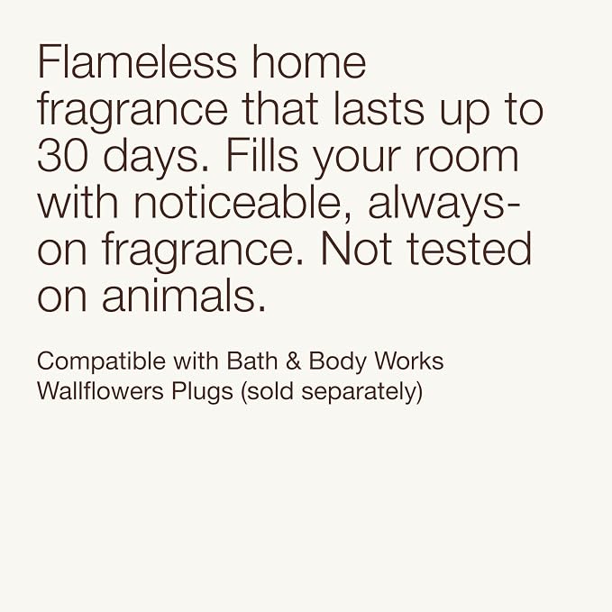 Bath & Body Works Wallflowers Refills, Mahogany Teakwood Scent, Plug-In Air Freshener Refills for Bedrooms, Bathrooms & Living Spaces, 2 Pack