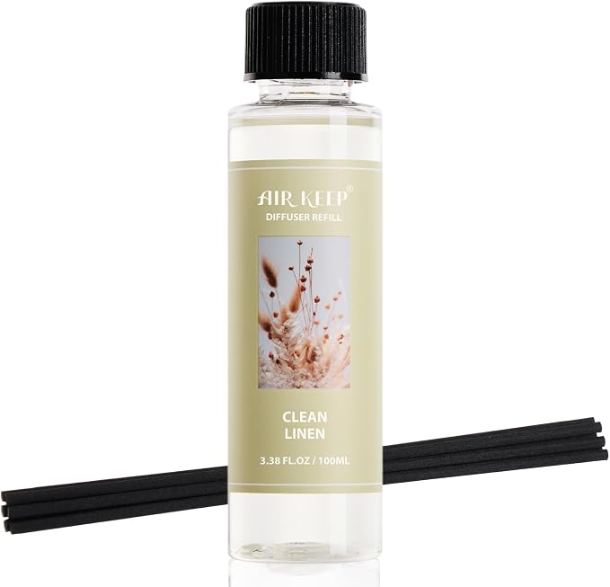 Reed Diffuser Oil Refill/Clean Linen/3.38 oz/1 Pack/Air Freshener & Aromatherapy Essential Oil Blend for Home Fragrance – Scented Refill Oil for Bathroom, Bedroom & Home Decor
