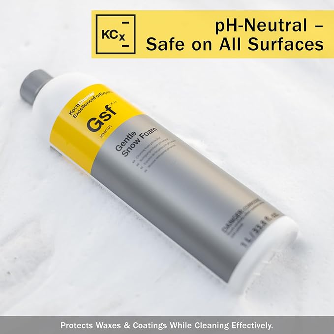 KOCHCHEMIE Gentle Snow Foam - pH Neutral Pre-Cleaning; Works With Foam Cannons & Sprayers; Manual Washing; Safe on Wax & Sealed Surfaces; Cherry Fragrance (5 Liters)