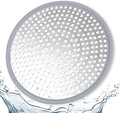 Stainless Steel Shower Drain Hair Catcher/Strainer/Silicone Edges | 4.72-inch diameter, suitable for bathroom and kitchen drains, silver