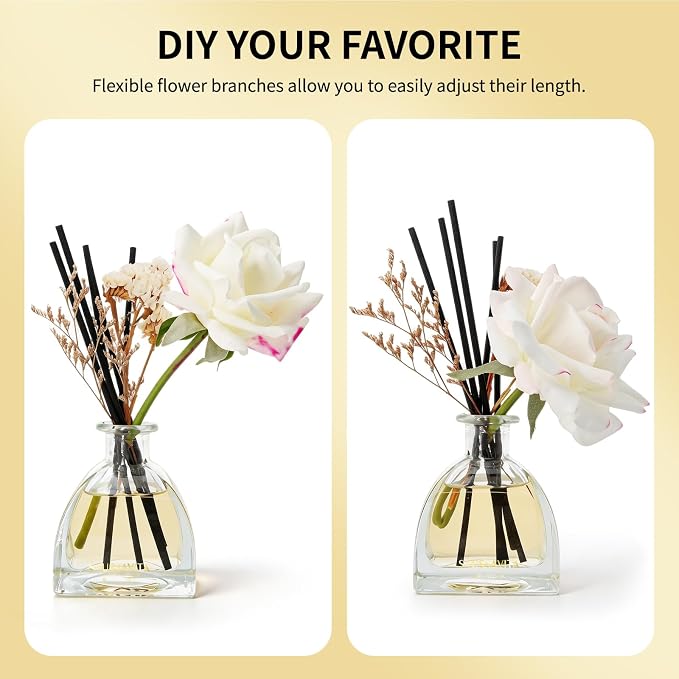 Reed Diffusers Set Jasmine&Lily Scented 8.5oz Air Freshener for 140 Days