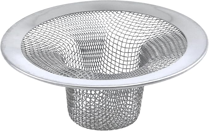 Antrader 2.8" Top / 1.1" Basket, Stainless Steel Anti-Clogging Foor Drain Sink Filter, Sewer Net, Washing Dish Filter, 1mm Drain Holes Around
