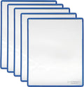Tarifold Wire-Reinforced Display Pockets, Letter Size, Blue, 5 Pack | 5 non-glare PVC pockets, reinforced steel wire frames, top-loading, protects letter-size documents from dirt and splashes