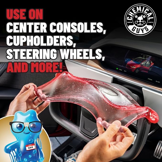 Chemical Guys, Sticky Icky Car Cleaning Gel, Apple & Strawberry, 4 Pack