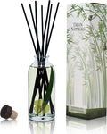 Reed Diffuser Set, Lemongrass Verbena - Bathroom Shelf Décor | (REFRESH and RENEW) Mind & Body Aromatherapy Collection, Essential Oil Botanical Room Scent