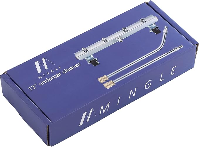 M MINGLE 13’’ Pressure Washer Undercarriage Cleaner with 2 Extension Wands | Under Car Wash with 4 Nozzles, Removes Underbody Dirt and Oil, Fits Cars, Trucks, SUVs and Trailers, 4000 PSI