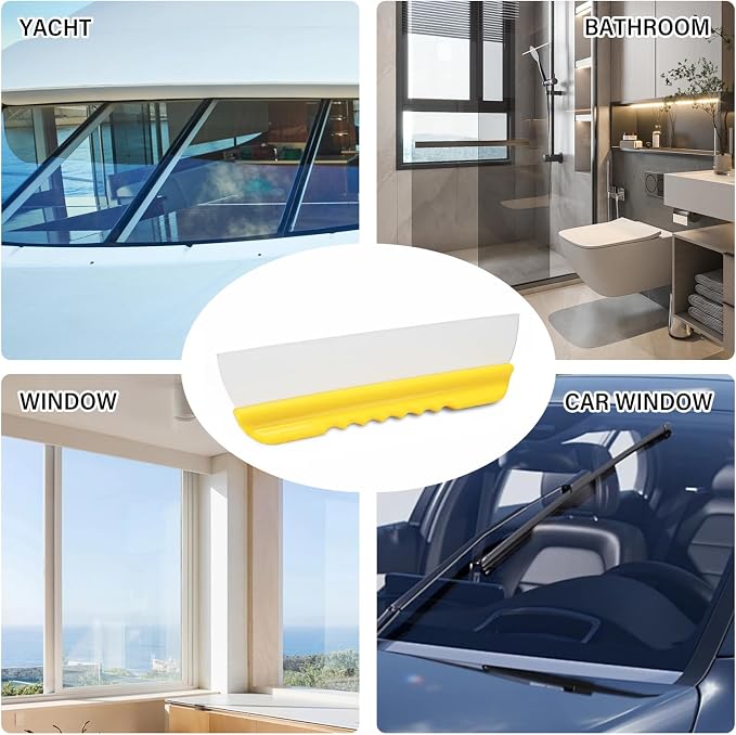 2 Pack 12inch car Squeegee,Silicone Squeegee,car Window Squeegee,Flexible T-Bar Water Blade for Car for Car Or Home Use,Washing,Wiping Glass, Mirror,Shower Doors