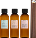 Reed Diffuser Refill Set, 10.2oz Scented Oil Refill 3 Pack, Sandalwood Rose, Cherry Blossom, Wild Mint & Eucalyptus, Long Lasting Oil Diffuser Refill with18 Sticks for Bathroom & Bedroom