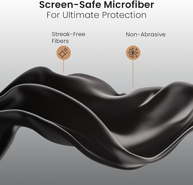 EVEO Screen Wipes - Electronic Wipes, Computer Screen Cleaner Wipes for Electronics | Computer Screen Wipes Phone Wipes & Lens Wipes for PC, Laptop, Phone, Car & More - Microfiber Included (50 Pack)