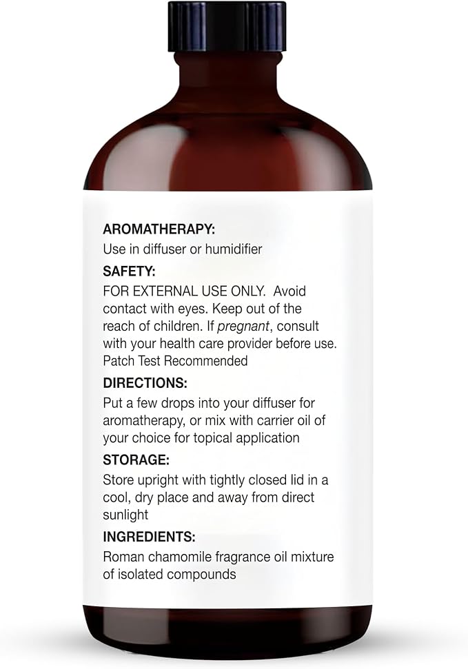 Majestic Pure Chamomile Essential Oil for Diffuser - 4 Fl Oz | 100% Natural Essentials Oils Ideal for Humidifier, Air Freshening, Cleaning Home, Bath, Steam Inhalation and Massage