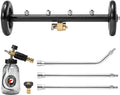Tool Daily 16" Dual-Function Undercarriage Pressure Washer Attachment | Undercarriage Cleaner with 1L Foam Cannon, Car Wash Water Broom with 3 Extension Wands, 5 Modes for Power Wash, 3600 PSI