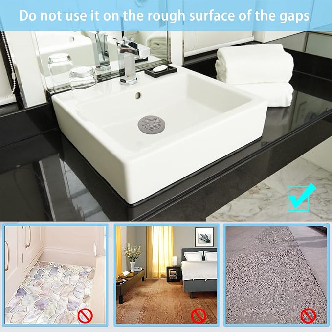 2 Pack Drain Hair Catcher Durable Silicone Hair Stopper Shower Drain Covers Easy to Install and Clean Suit for Bathroom Bathtub and Kitchen