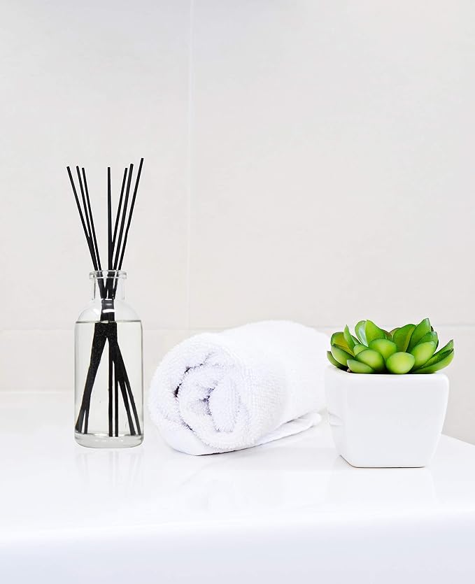 Reed Diffuser Set, Gardenia Blossoms - Bathroom Shelf Décor | Jasmine, Ylang-Ylang Scent Notes for a Continuous Air Freshener Scent