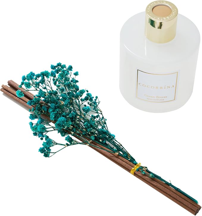 Reed Diffuser - Ocean Breeze Scented Diffuser with 8 Sticks Home Fragrance Reed Diffuser for Bathroom Shelf Decor