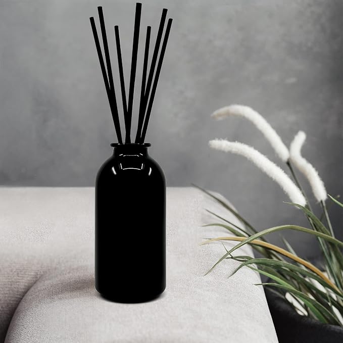 Reed Diffuser Set, Eucalyptus Sage - Bathroom Shelf Décor | Mint, Lime & Cedarwood Essential Oils, Soothing & Relaxing scent for Bathroom or Bedroom Made in the USA