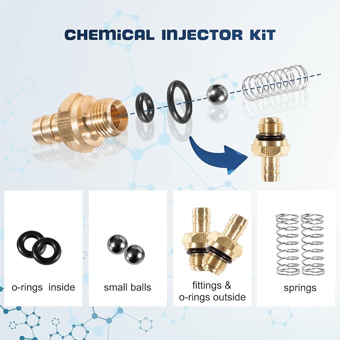 Camoo Pressure Washer Chemical Soap Injector Kit Replacement for Briggs & Stratton, Homelite, Ryobi & Husky Replaces 190593GS 190635GS & 203640GS (2 Set)