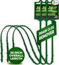 The original Zip-It Hair Clog Remover 25-inch Overall Length Drain Snake Cleaner (3-Pack), Unclog Your Sink, Shower, & Tub Drain In Seconds – Non-toxic, Made in the USA