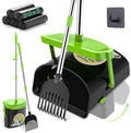 UPSKY Dog Pooper Scooper Swivel Bin & Rake Kit with 100 Waste Bags,33.4" Stainless Steel Long Handle Heavy Duty Pet Poop Shovel for Large Medium Small Dogs, Odor-Proof Lid for Yard/Lawn/Outdoor Use