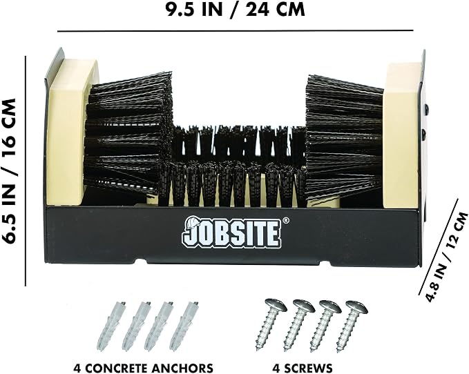 JobSite The Original Boot Scrubber - All Weather Industrial Shoe Cleaner & Scraper Brush