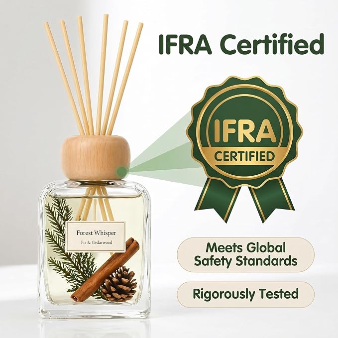 Fir Reed Diffuser, 3.4 Fl Oz | Woody fir forest scent; Up to 120 Days of Fragrance for Bedroom, Bathroom, Living Room or Office; Gift-ready.