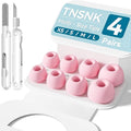 4 Pairs Replacement Ear Tips for AirPods Pro 1st /2nd(Pink) | with Noise Reduction Hole,Built-in dust Guard Screen Silicone Ear Tips with Cleaning Pen