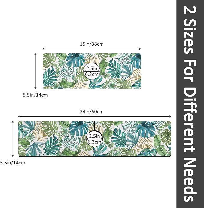 24" X 5.5" Kitchen Sink Splash Guard Faucet Mat Leaf Super Absorbent Fast Drying Faucet Guard & Draining Mat Sink Splash Guard Behind Faucet for Kitchen, Bathroom