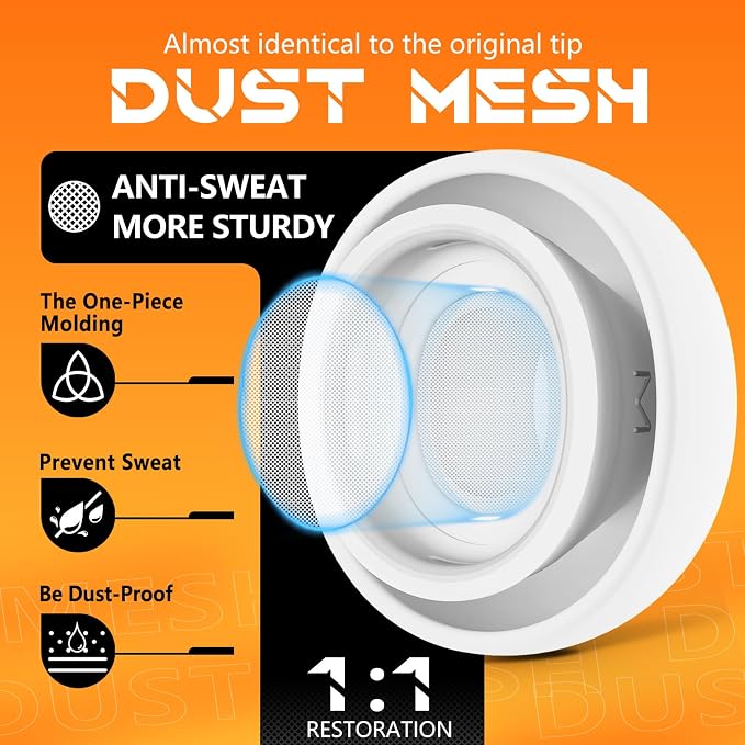 Inesore 4 Pairs Replacement Ear Tips for AirPods Pro 2nd/1st (Small-White) | with Noise Reduction Hole & Built-in dust Guard Screen,Silicone,with Portable Storage Box & Cleaner Pen(Small-white)