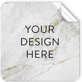 100 Custom Vinyl Stickers - Upload Your own Image, Text, Design, Logo - Personalized Logo Labels for Handmade, Packaging, Bottle, Jars, Candle, Brand Stickers (Gold Marble, 1.5x1.5 Square)