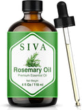 Siva Rosemary Essential Oil, Glass Bottle with Dropper, 4 Fl Oz (118 ml) | Rosemary Oil for Hair Care, Scalp Care, Diffuser, Humidifier, Skin, Body Massage, Soap Making, Candle Making & DIY Projects