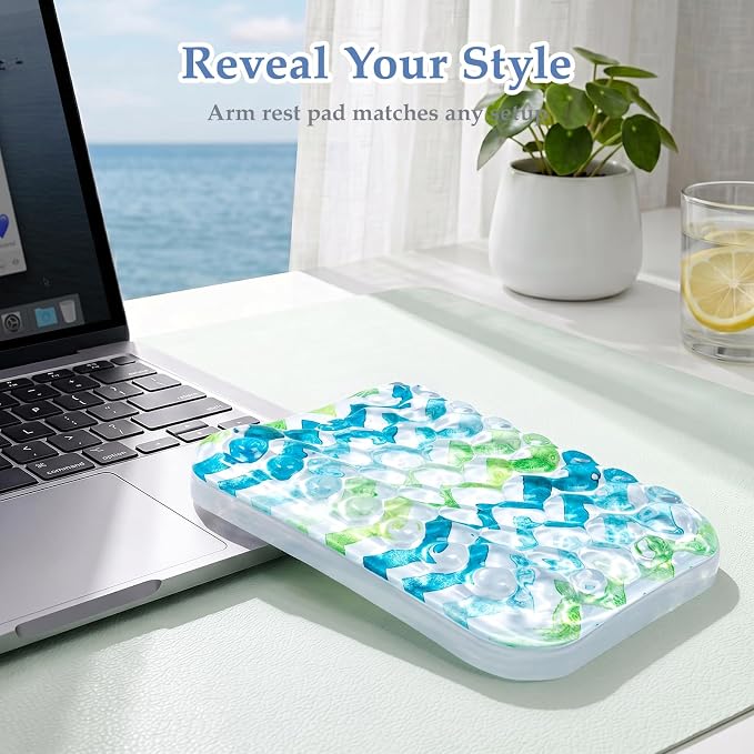 Ospelelf Elbow Wrist Rest Pad for Desk, Gel Arm Rest Pad Support for Office | Ergonomic Computer Wrist Support for Typing Pain Relief, Cushion Pad Support for Keyboard and Mouse, 6.29" × 4.33" × 0.98"