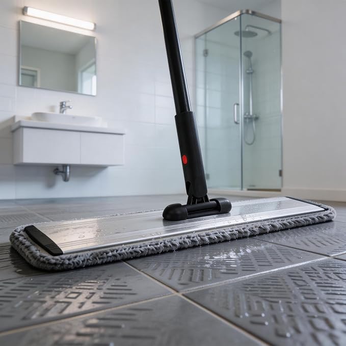 Flat Mop 24inch Heavy Duty Microfiber Wet Mop Commercial Mop | Deep Clean for Hardwood Tile Laminate 24-inch mop Frame Fits Most Homes Includes 4 Durable Reusable Pads