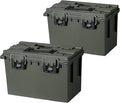 Sheffield 12774 XL Storage Bins With Lids, 2-Pack Stackable Storage Bins, Made in USA, Lockable and Water-Resistant Containers with Lids, Plastic Containers for Home, Classroom, and Dorm