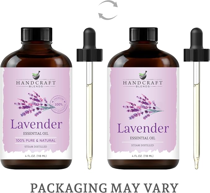Handcraft Blends Lavender Essential Oil – Huge 4 Fl Oz – Essential Oil for Diffuser and Aromatherapy, Skin, Massage, Candle and Soap Making Fragrance