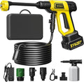 Cordless Portable Washer, Battery Operated Handheld Washer with 21V Battery & Charger, 1100 PSI, 6-in-1 Nozzle, Foam Pot, 23FT Hose, Car Washer for Home Garden Patio Driveway