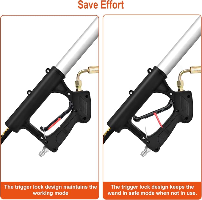 Telescoping Pressure Washer Wand 24 ft Pressure Washer Extension Wand 24 Feet Power Washer Extension Wand Aluminum with Brush Head,Gutter Cleaner, 5 Spray Nozzle Tips, 2 Hose Adapters, Support Belt